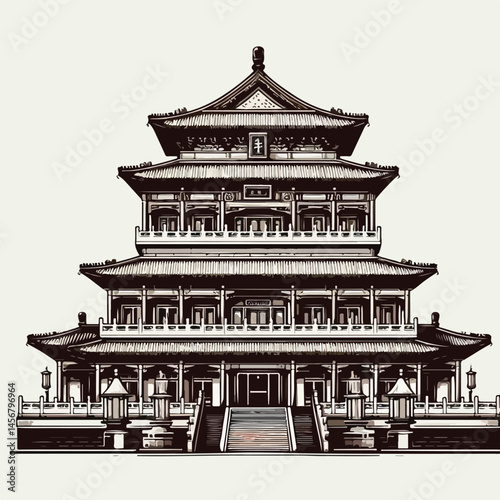 vector temples in china