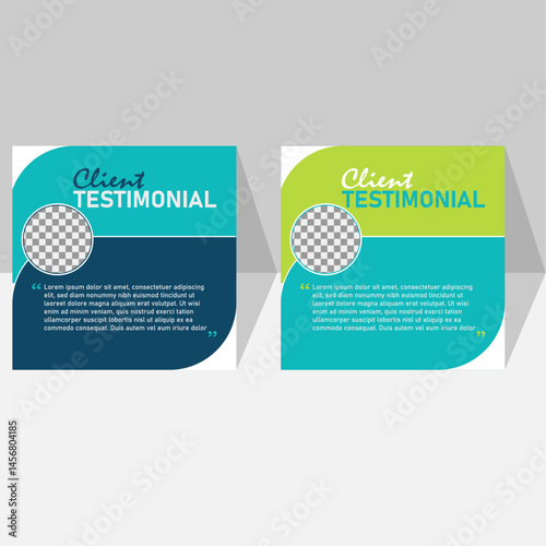 Title: modern clean clients testimonial or clients feedback review tamplate design with organic shape
