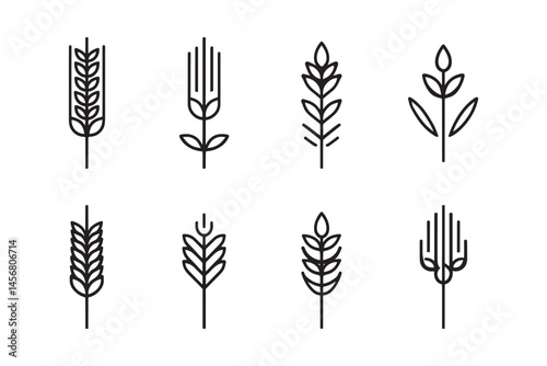 Ultra minimal barley plant art