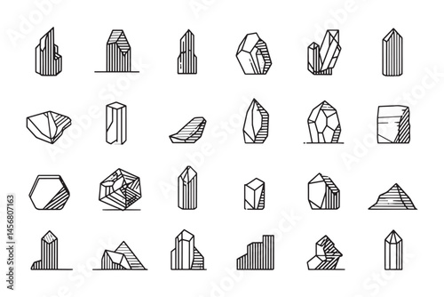 Basalt stone ultra line icon