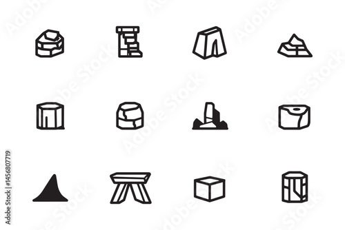 Minimalist basalt texture icon