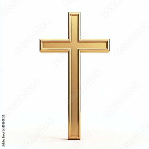 Christian Religious Cross White Background Crucifix Symbol