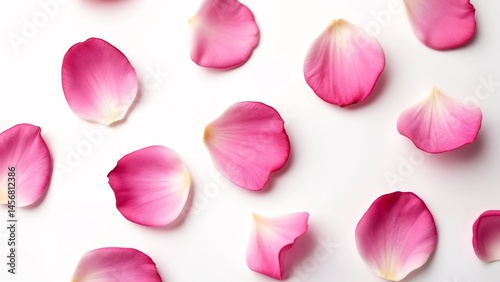 Wallpaper Mural A bunch of pink rose petals on a white surface. Torontodigital.ca