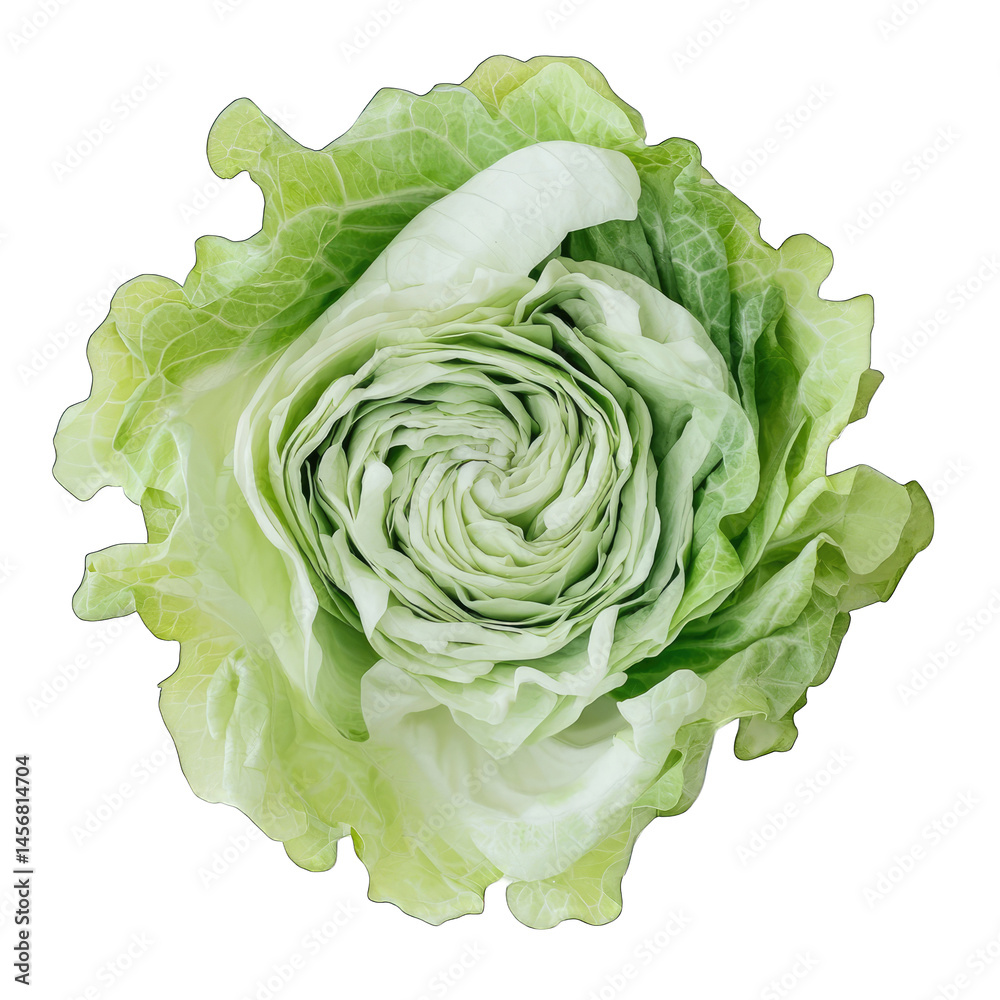 Obraz premium Fresh Green Cabbage, Isolated Vegetable Image, High-Resolution Stock Photo isolated on transparent