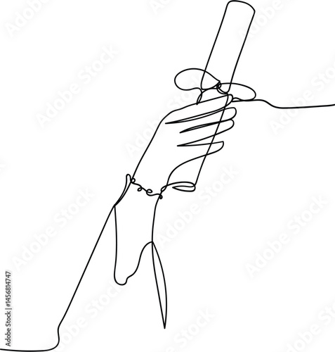 A certificate in Hand