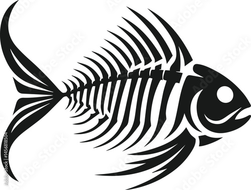 Vector of a fish skeleton