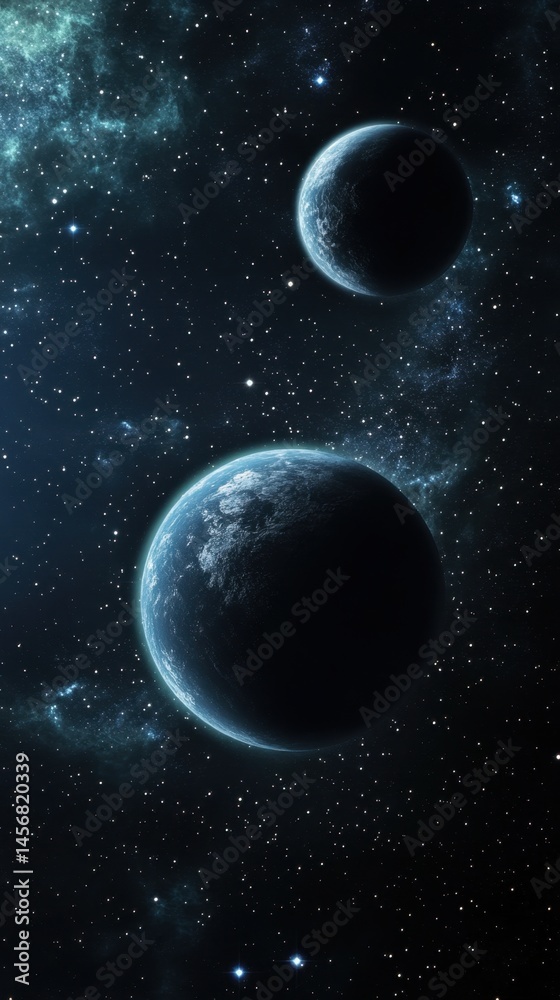Fototapeta premium Planets floating in deep space