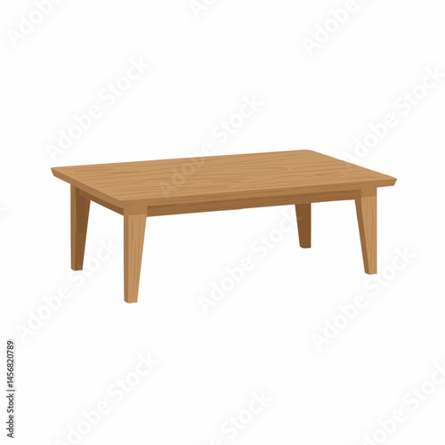 Wood table perspective with straight edges, visible grain, and simple table legs