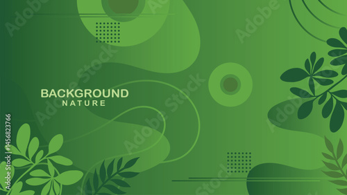 abstract art botanical background vector,wallpaper design,leaf,flower and tree with color green.minimal design for text,packaging and prints.