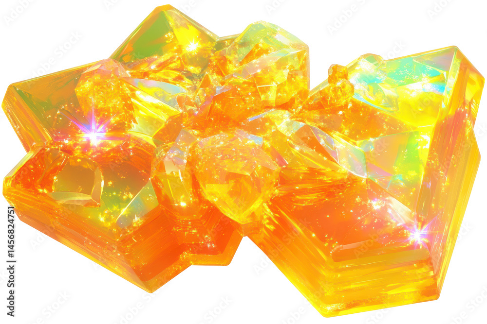 Cluster of iridescent crystals Cluster of iridescent crystals