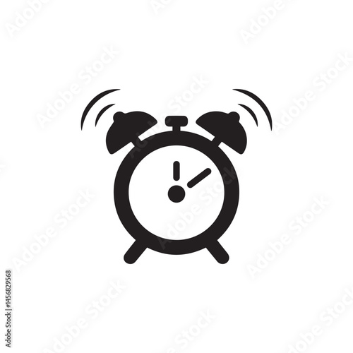 Alarm Clock Icon Vector Isolated on White Background
