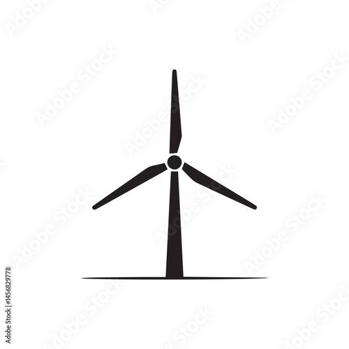 Wind Turbine Icon Vector Isolated on White Background
