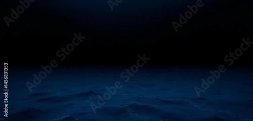 Deep ocean abyssal plain, dark blue gradient fading to black, gradient, darkness