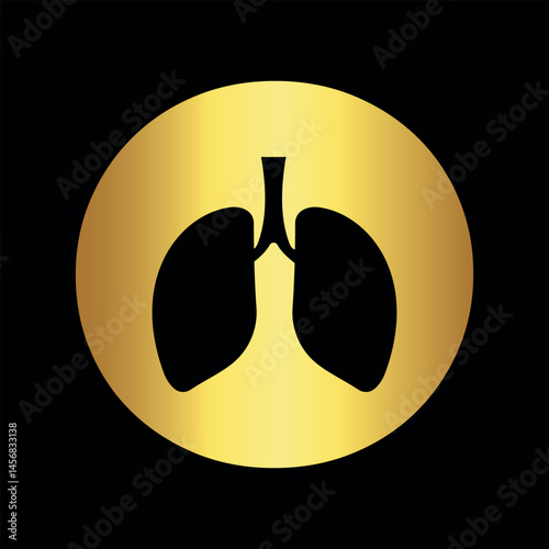 Lungs Logo combine with letter O vector template