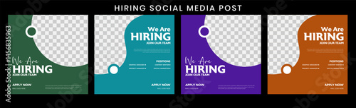 Employee vacancy announcement. Illustration isolated, Modern hiring post design, clean hiring post, job vacancy, We are hiring job vacancy, We are hiring banner with megaphone flat illustration