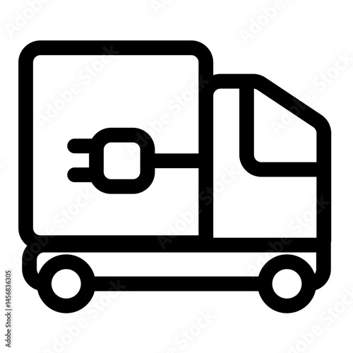 Electric Truck  icon for illustration