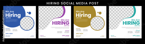 Employee vacancy announcement. Illustration isolated, Modern hiring post design, clean hiring post, job vacancy, We are hiring job vacancy, We are hiring banner with megaphone flat illustration