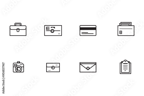 Minimal business card outline vector