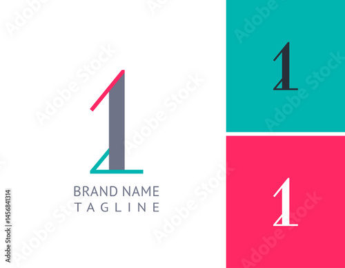 Art number 1 set, for your logo abstract design