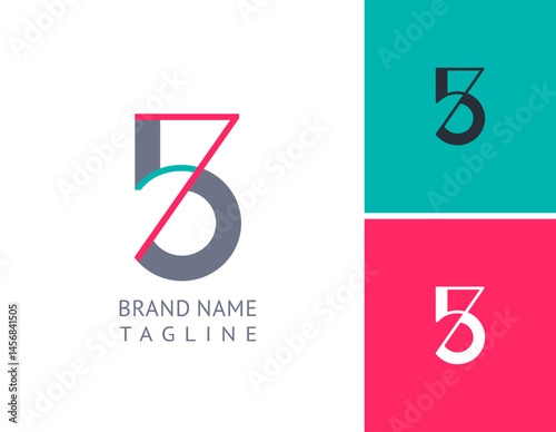 Art number 5 set, for your logo abstract design