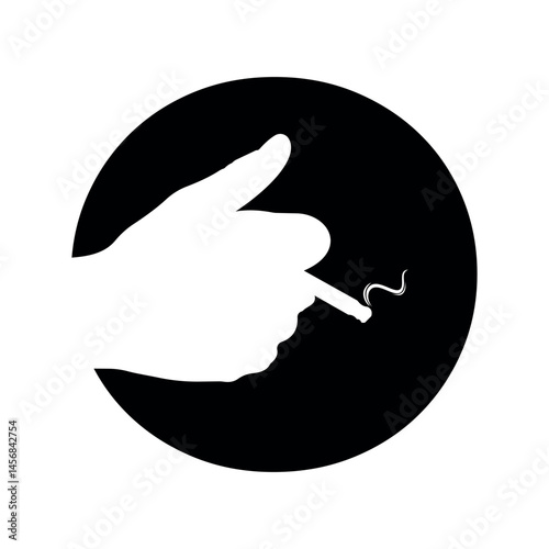 Smoking Logo combine with letter O vector template