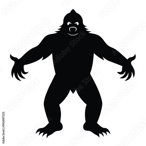 Silhouette of a Mighty Bigfoot Creature
