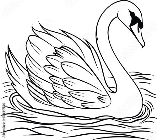 bird, illustration, animal, vector, water bird, silhouette, duck, isolated, wild, symbol