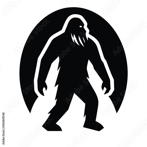 Mysterious Bigfoot Silhouette Cryptozoology Legend
