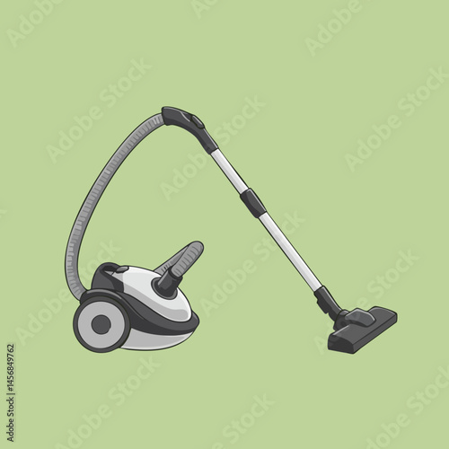 Upright Vacuum Cleaner Illustration. Vector Image
