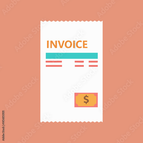 Simple Invoice Template Design. Vector Image