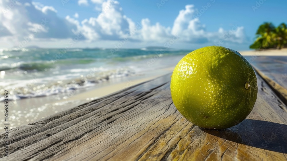 Hi-Resolution photography of a refreshing tropical drink in a coconut with a straw and a mini umbrella on the sand by the waves Hi-Resolution photography of a refreshing tropical drink in a coconut with a straw and a mini umbrella on the sand by the waves