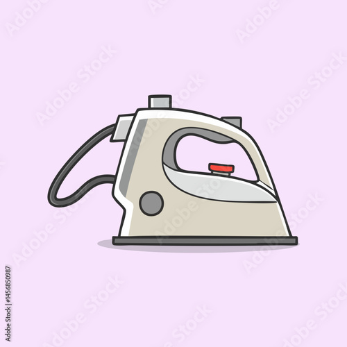 Electric Iron Illustration. Vector Image