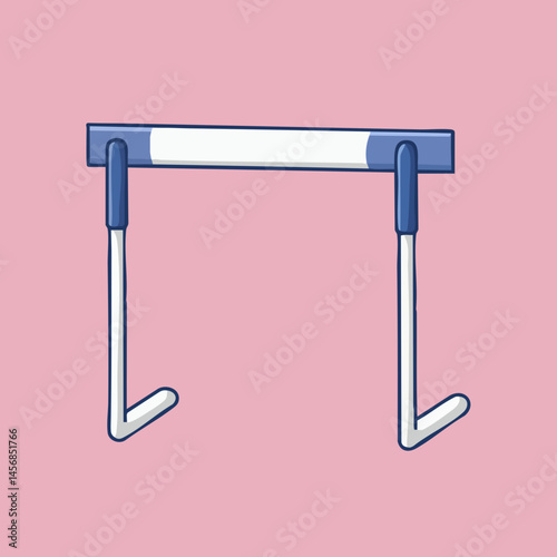 Cartoon Hurdle Illustration Vector Graphic. Vector Image