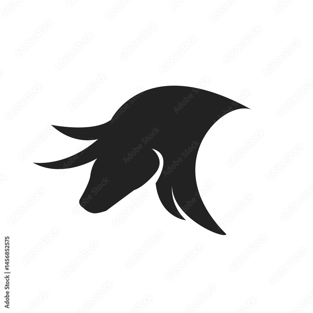 Obraz premium Bull logo vector illustration