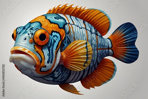 fish on white background