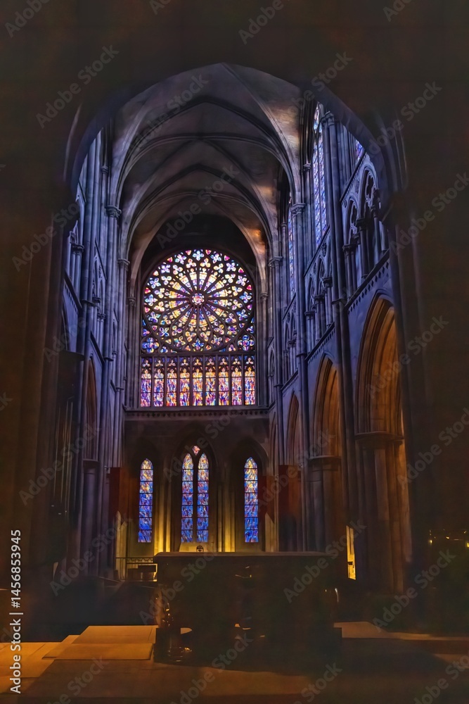 stained glass window in church