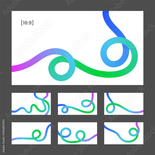Abstract swirl ribbon background design
