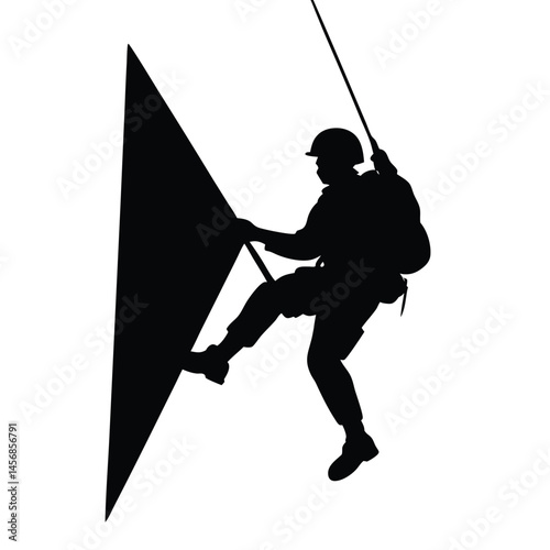 Silhouette of a Person Kite Surfing, Windsurfing, or Kitesurfing