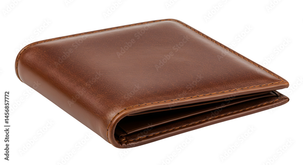 brown leather wallet isolated on white brown leather wallet isolated on white