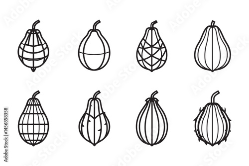 Chayote squash simple icon outline