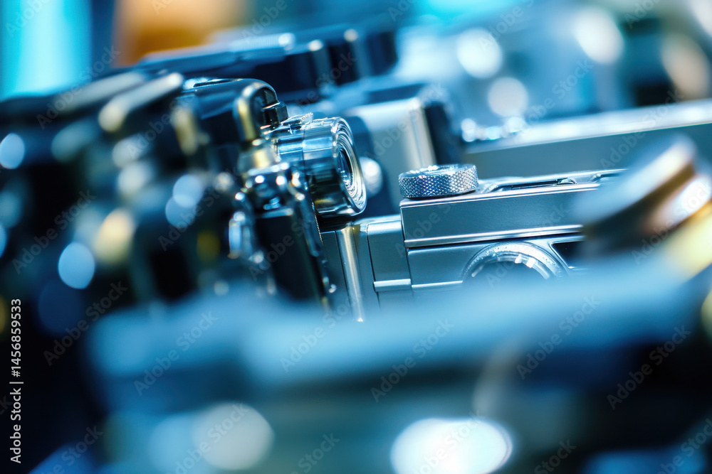 Naklejka premium intricate details of modern technology showcasing its impact on daily life.
