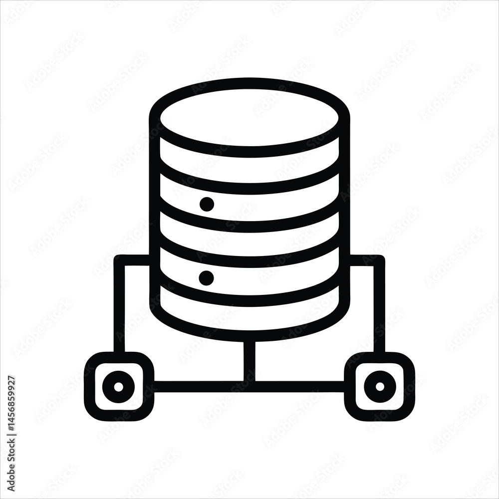 Technology Data Center Silhouette Logo Vector Technology Data Center Silhouette Logo Vector