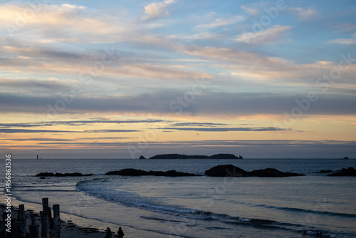 sunset on the beach