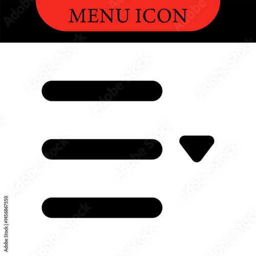 Menu UI Design Elements icons. Set of hamburger Menu buttons. Website Navigation Icons for Mobile App and User Interface. Modern colored Navigation buttons or Web menu and ui icons set