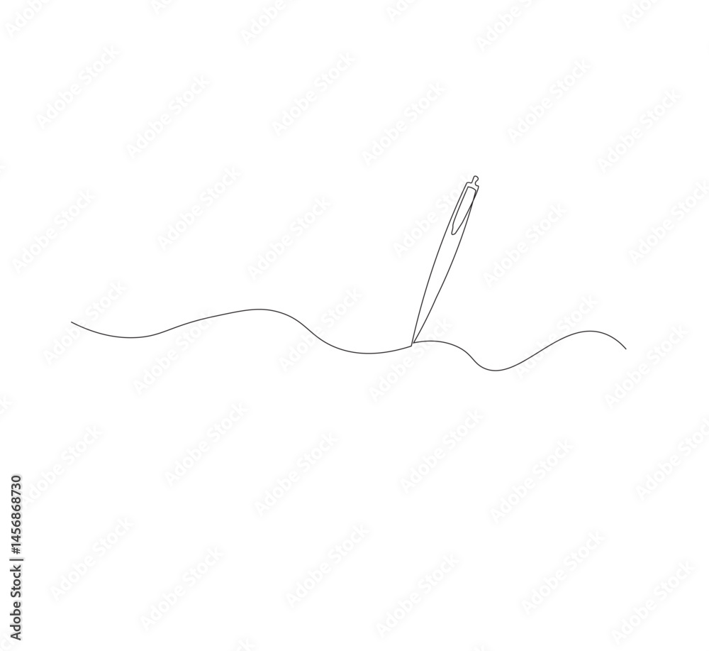 Classic pen continuous line drawing. White background. Pen icon. Back to school or college concept. Education, learning knowledge for humanity. Classic pen continuous line drawing. White background. Pen icon. Back to school or college concept. Education, learning knowledge for humanity.