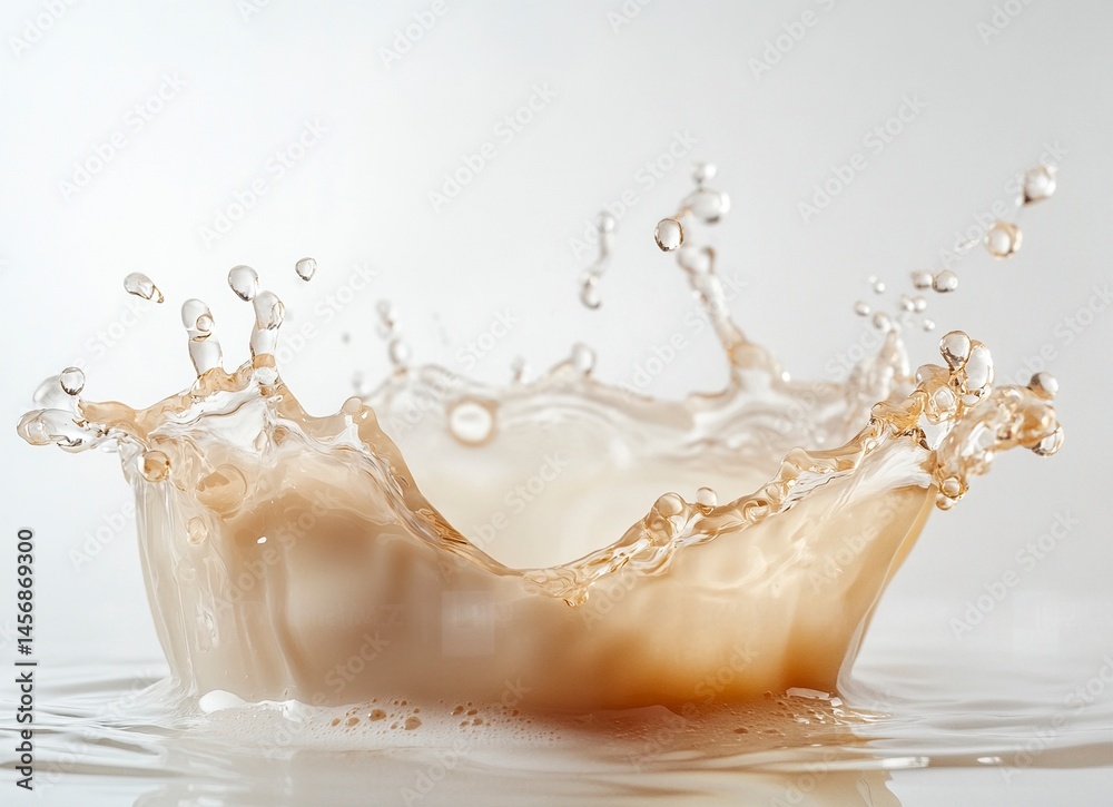 Milk splash isolated on a white background, high-resolution photography, stock photo, professional color grading, soft shadows, low contrast, clean sharp focus. generative ai Milk splash isolated on a white background, high-resolution photography, stock photo, professional color grading, soft shadows, low contrast, clean sharp focus. generative ai