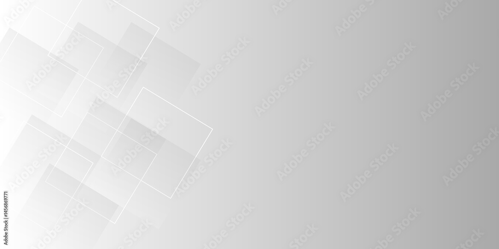 Fototapeta premium Abstract background grey lines, White color technology concept geometric vector background. abstract background with squares and 3d vector design. abstract Elegant white and grey Background template.