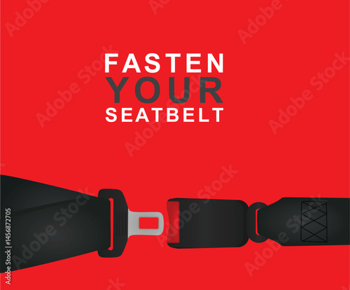 Fasten your seatbelt. vector  illustration