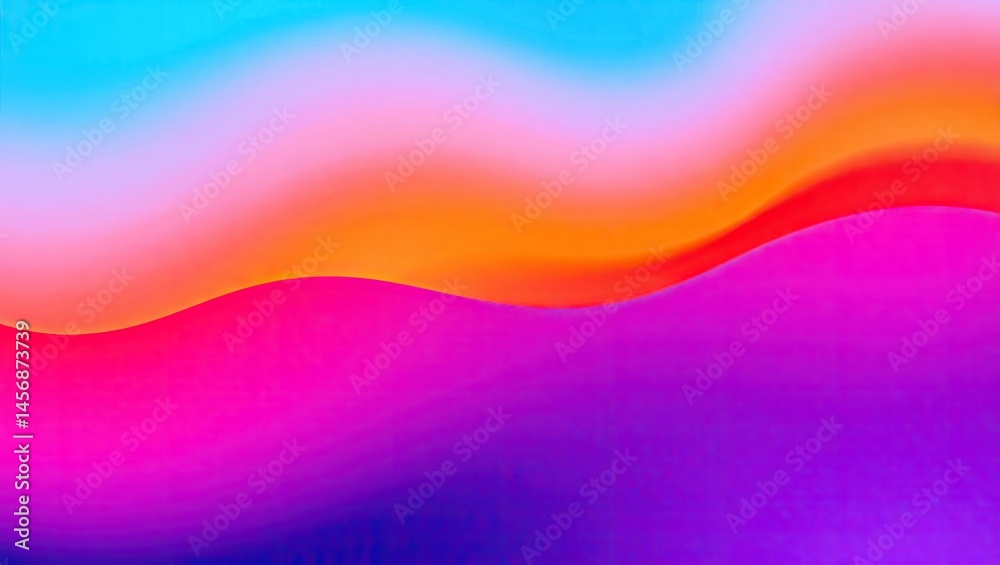 Fototapeta premium Abstract vibrant gradient waves in pink, orange, blue, and purple hues