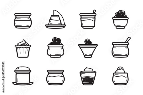 Clotted Cream Outline Dessert Design